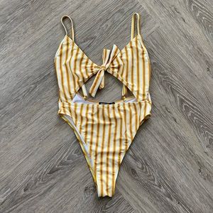Nasty Gal High Cut One Piece Swimsuit